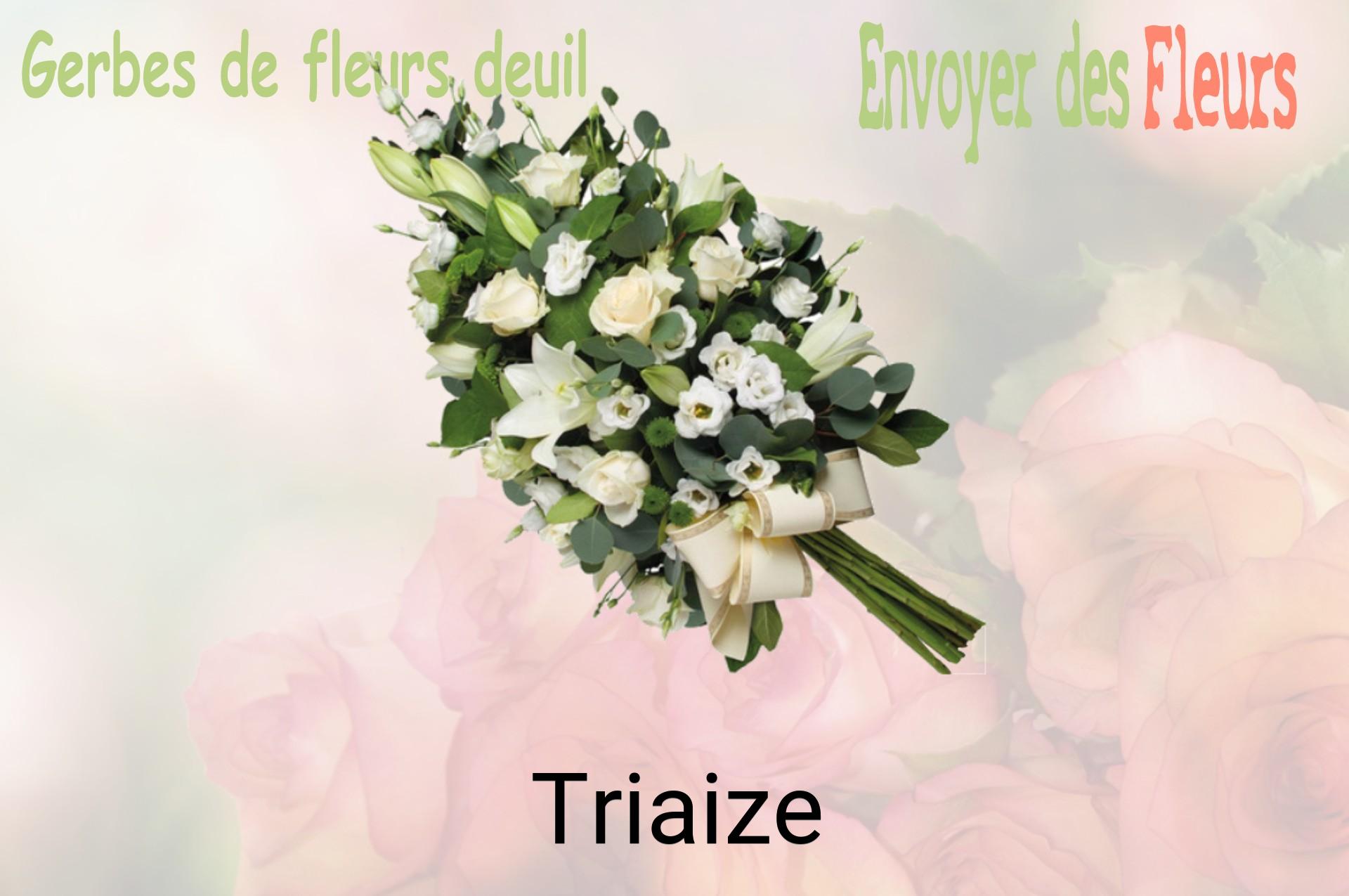 Gerbe de fleurs de deuil livrée à Triaize